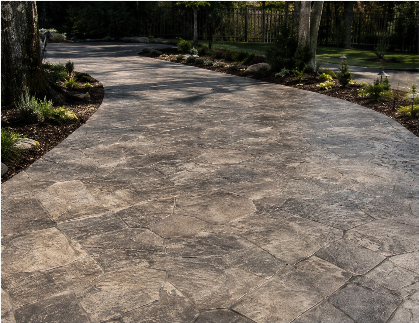 Finished decorative paver patio
